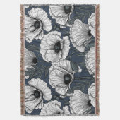 Witte papaver deken (Voorkant Verticaal)