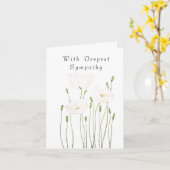 witte papaver denken van u sympathie kaart (Gele Bloem)