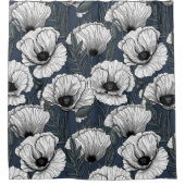 Witte papaver douchegordijn (Voorkant)