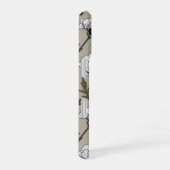 Witte papaver en ladybugs iPhone 16 hoesje (Rechterkant)