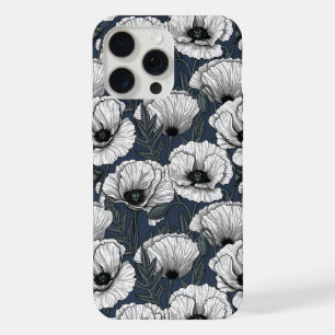 Witte papaver iPhone 15 pro max case