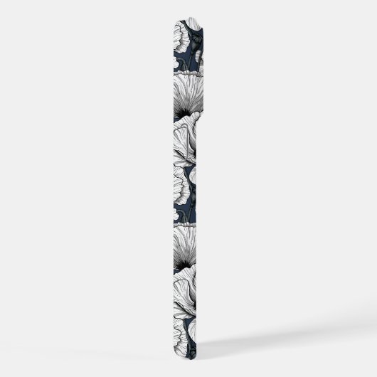 Witte papaver iPhone hoesje (Rechterkant)