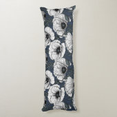 Witte papaver lichaamskussen (Achterkant (Verticaal))