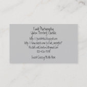 Witte papaver na de regen visitekaartje (Achterkant)