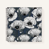 Witte papaver notitieboek (Voorkant)