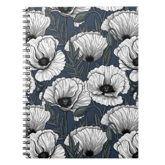 Witte papaver notitieboek (Voorkant)