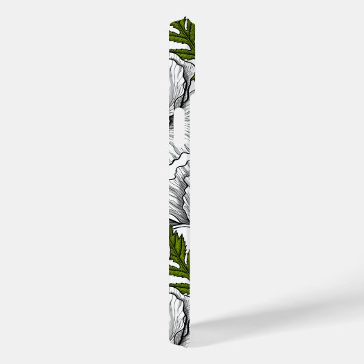 Witte papaver op wit Case-Mate iPhone case (Achterkant / Rechts)