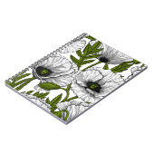 Witte papaver op wit notitieboek (Linkerzijde)