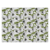 Witte papaver op wit tafelkleed (Voorkant (Horizontaal))