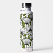 Witte papaver op wit waterfles (Rechts)