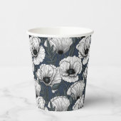 Witte papaver papieren bekers (Links)