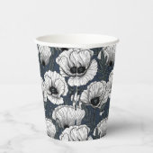 Witte papaver papieren bekers (Rechts)