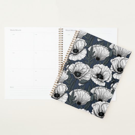 Witte papaver planner (Display)