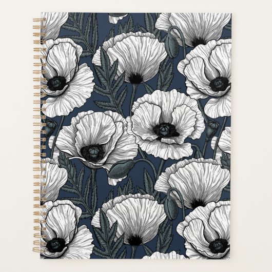 Witte papaver planner (Voorkant)