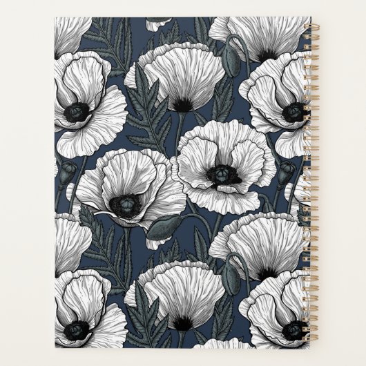 Witte papaver planner (Achterkant)