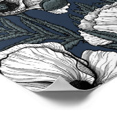 Witte papaver poster (Hoek)