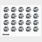 Witte papaver ronde sticker (Vel)