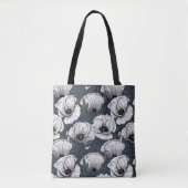 Witte papaver tote bag (Voorkant)