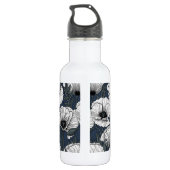 Witte papaver waterfles (Achterkant)