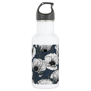 Witte papaver waterfles