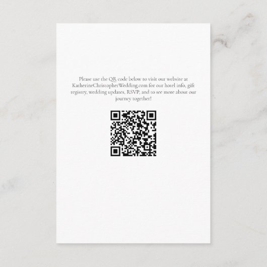 Witte papavers bloemenelegante bruiloft die goed w informatiekaartje (Achterkant)