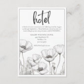 Witte papavers Elegant Floral Wedding Hotel Informatiekaartje (Voorkant)