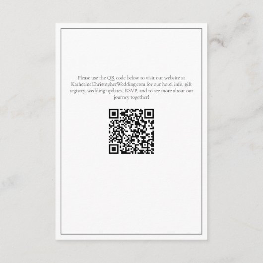 Witte papavers Elegant Floral Wedding Hotel Informatiekaartje (Achterkant)