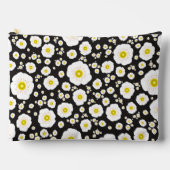 Witte papavers grote rits zakje etui (Voorkant)