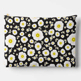 Witte papavers grote rits zakje etui