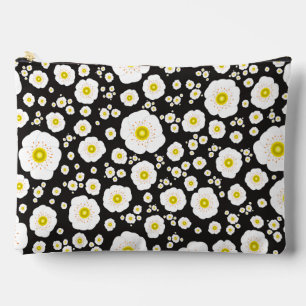 Witte papavers grote rits zakje etui