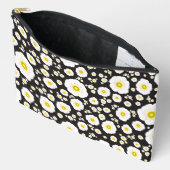 Witte papavers grote rits zakje etui (Open)