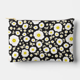 Witte papavers kleine rits zakje etui