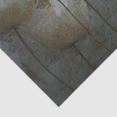 Witte papavers met Blauwgroen ontkoppeling Tissuepapier (Detail)