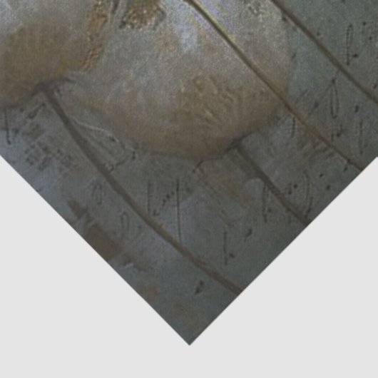 Witte papavers met Blauwgroen ontkoppeling Tissuepapier (Detail)