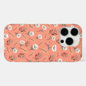 Witte papavers op vet rood Hoesje (Achterkant (horizontaal))