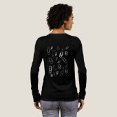 witte paperclips modern design Tri-Blend shirt (Achterkant)