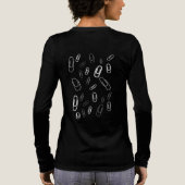 witte paperclips modern design Tri-Blend shirt (Achterkant)