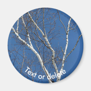 Witte papierberk Blauwe Lucht Natuur Persoonlijk Magneet