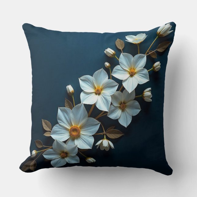 🌼 Witte papieren bloem kamer decor accent 🌼 Kussen (Voorkant)