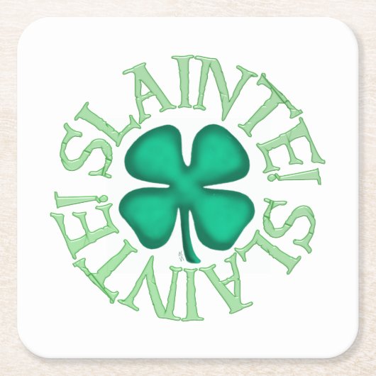 Witte papieren drankenkusten kartonnen onderzetters (Voorkant)