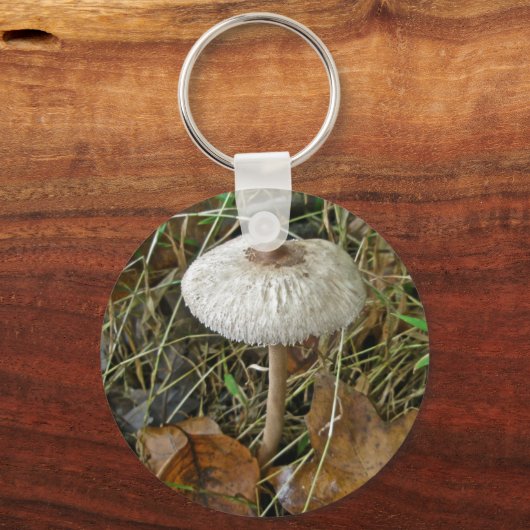 Witte parasolpaddenstoel Coördinerende items Sleutelhanger (Voorkant)