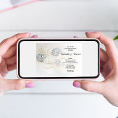 Witte Parel Diamanten Knopen Post Trouw Brunch Kaart