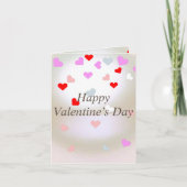 Witte parel effect met harten kaart (Voorkant)