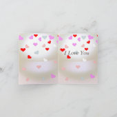 Witte parel effect met harten kaart (Binnen)