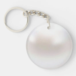 Witte Parel Sleutelhanger