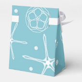 Witte Parel Zeester Bruiloft Bridal Shower Bedankdoosjes (Achterkant)