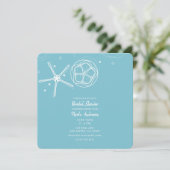 Witte & Parel Zeester Bruiloft Bridal Shower Kaart (Staand voorkant)