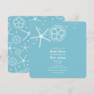 Witte & Parel Zeester Bruiloft Bridal Shower Kaart