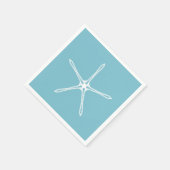 Witte Parel Zeester Bruiloft Bruidsfeest Party Servet (Hoek)