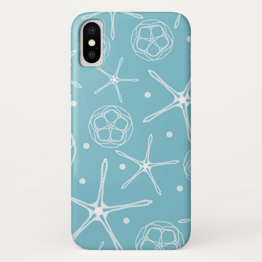 Witte Parel Zeester Elegant Klasse Strand Case-Mate iPhone Case (Achterkant)